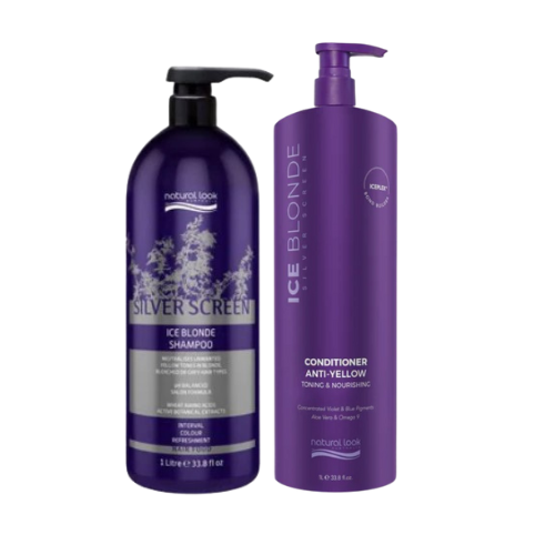 Natural Look Silver Screen 1Lt Shampoo & Conditioner Duo