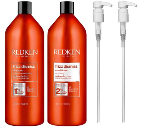 Redken Frizz Dismiss 1L Shampoo and Conditioner Duo with pumps