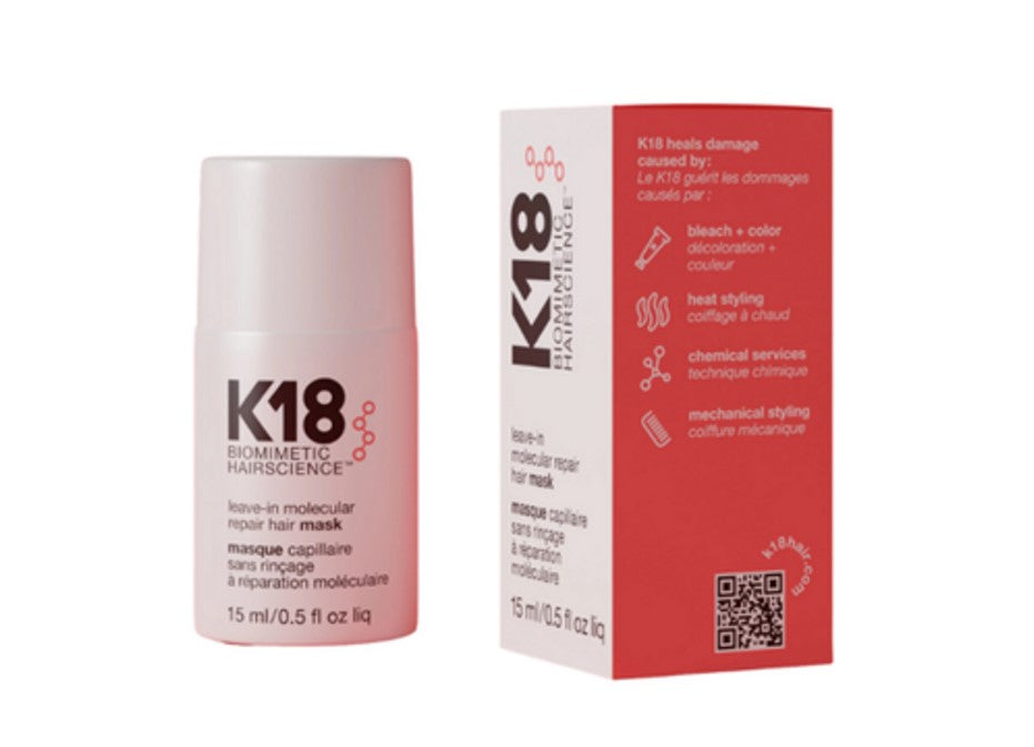K18 Leave-In Molecular Repair Hair Mask 15ml New Salon Stock