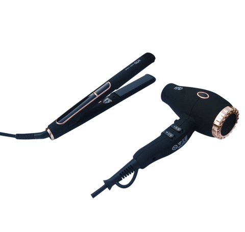 H2D Max Duo Black Hair Straightener and Dryer Set