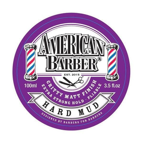 AMERICAN BARBER HARD MUD EXTRA STRONG HOLD 100ML Free 