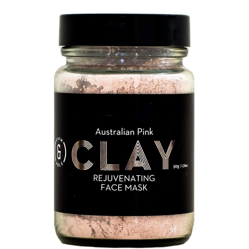 Caim & Able Australian Pink Clay Face Mask 50G with Kaolin Clay & Organic Hisbiscus - Pure Australian Made Vegan Natural Preservative Free Beauty Powder Ideal for Acne Oily Dry Sensitive Skin Types