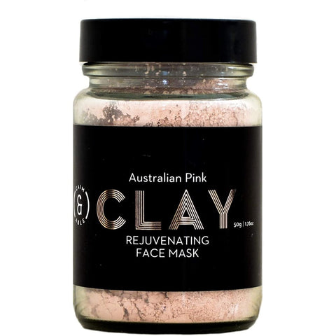 Caim & Able Australian Pink Clay Face Mask 50G with Kaolin Clay & Organic Hisbiscus - Pure Australian Made Vegan Natural Preservative Free Beauty Powder Ideal for Acne Oily Dry Sensitive Skin Types