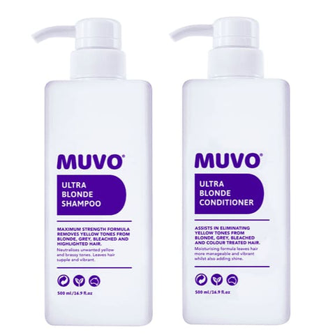 MUVO Ultra Blonde Shampoo and Conditioner 500ml Duo - 