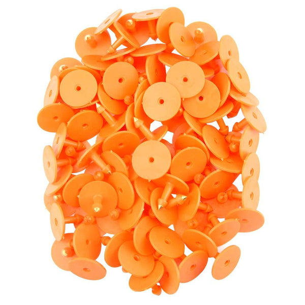 1-100 Cattle Number Ear Tag 6x7cm Set - Medium Orange Cow