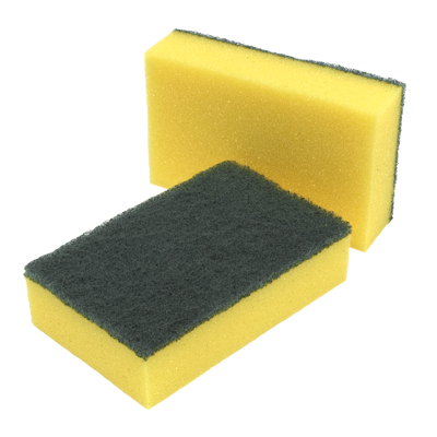 1 Pack of 3 Scourer Sponge Strong Commercial Grade Regular