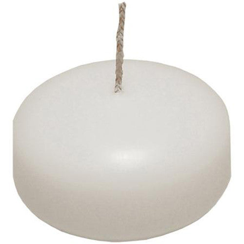 10 Pack of 4 Hour White Floating Candles - 4cm diameter