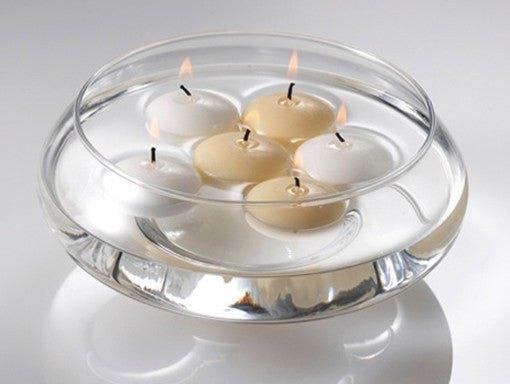 10 Pack of 4 Hour White Floating Candles - 4cm diameter