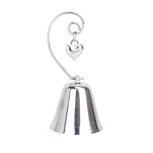 10 Pack of Silver Wedding Kissing Bell Name Card Stand