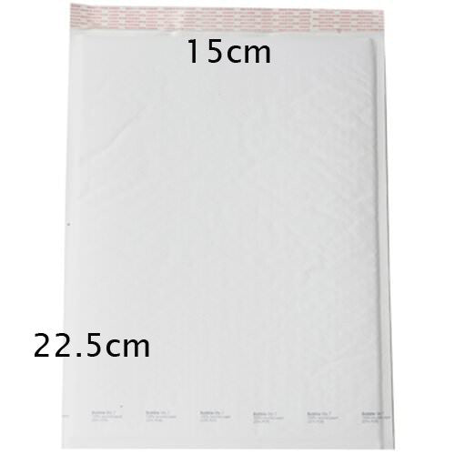 100 Piece Pack - 22.5cm x 15cm White Bubble Padded Envelope