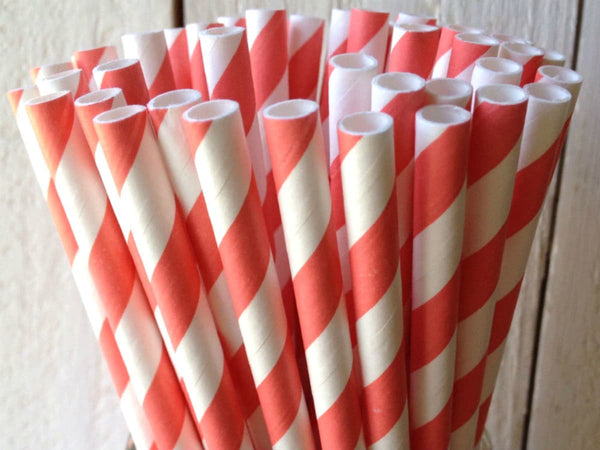 1000 Bulk Wholesale Pack Red White Drinking Straws