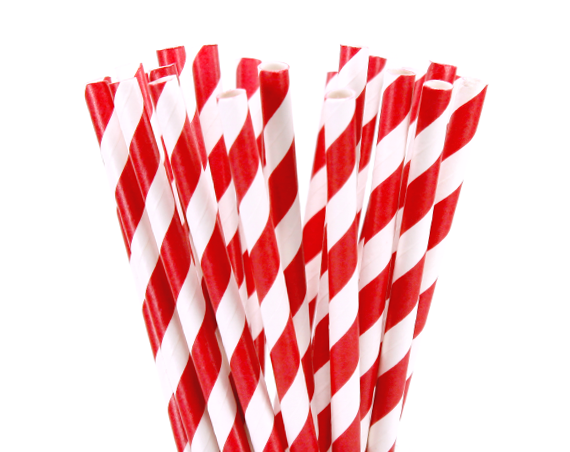 1000 Bulk Wholesale Pack Red White Drinking Straws