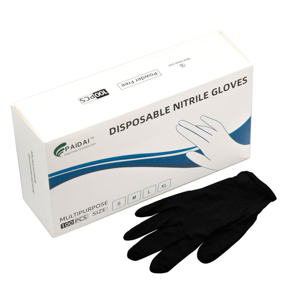 100x Nitrile Black Industrial Mechanic Tattoo Food
