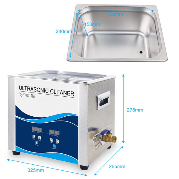 10L Digital Ultrasonic Cleaner Jewelry Ultra Sonic Bath