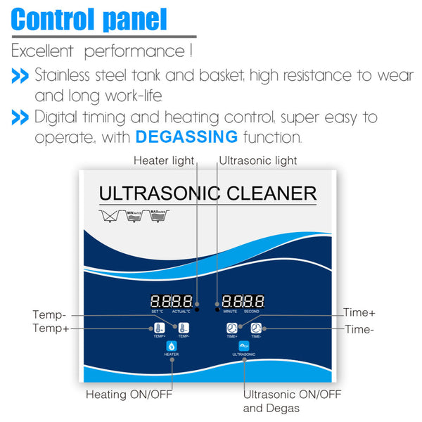 10L Digital Ultrasonic Cleaner Jewelry Ultra Sonic Bath
