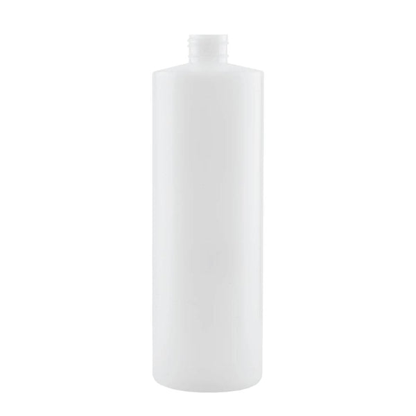 10x 250ml Clear HDPE Round Bottle + 28/410 Caps - Empty