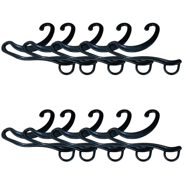 10x Socks Hangers Plastic Sock Hook Retail Display Front