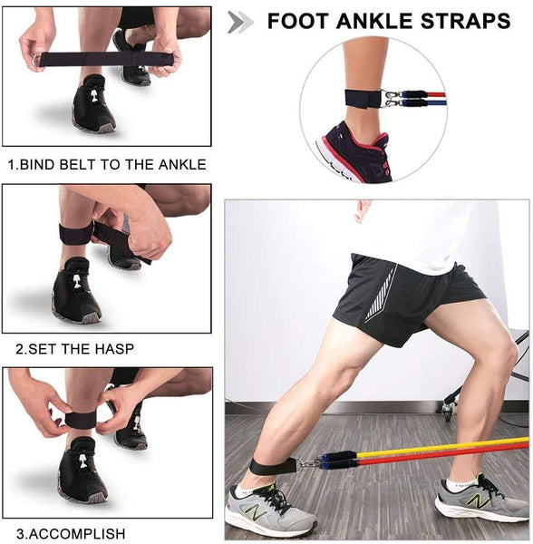 11 Pack Resistance Bands Stackable Exercise Bands Home