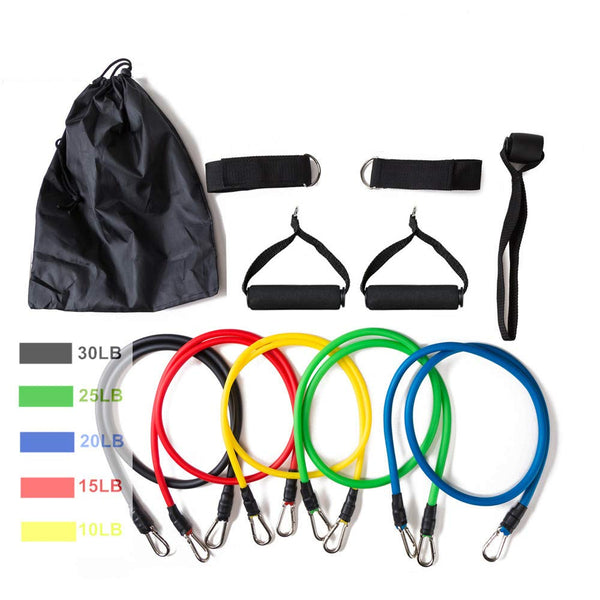 11 Pack Resistance Bands Stackable Exercise Bands Home