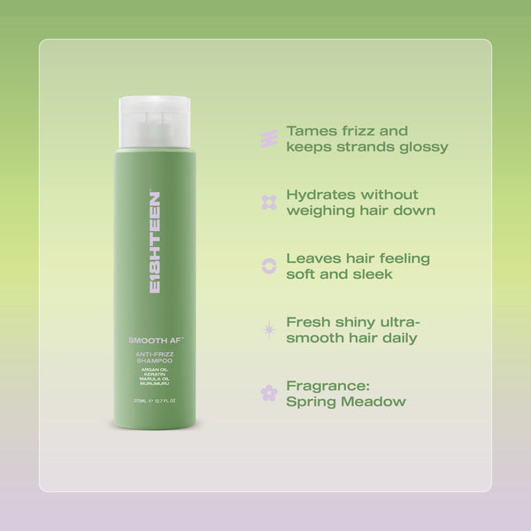 E18HTEEN Smooth AF Anti-Frizz Shampoo 375ml
