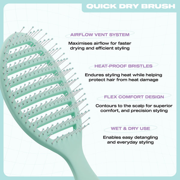 E18HTEEN Quick Dry Brush Light Mode Turquoise