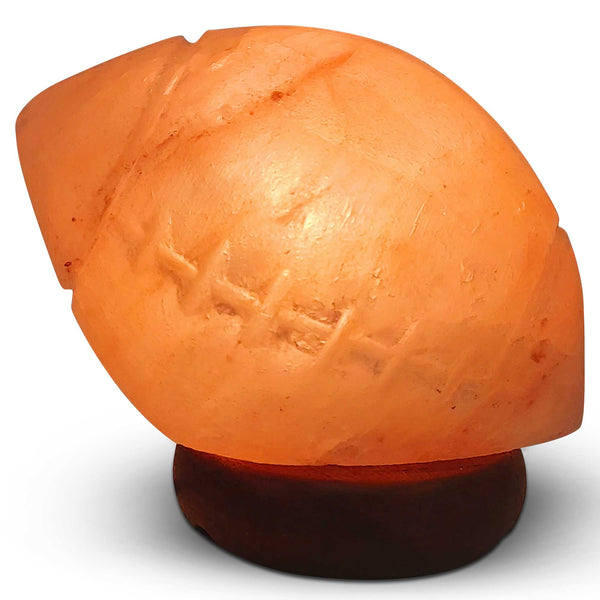 12V 12W Rugby Himalayan Pink Salt Lamp Carved Footy Rock