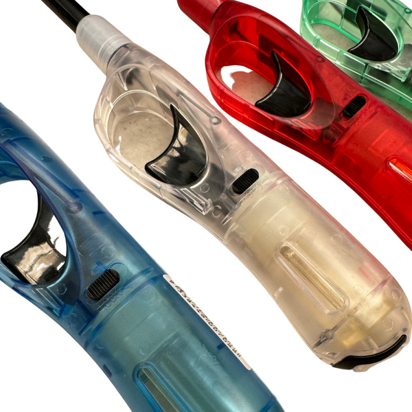 12x Clear Long Gas Lighter for BBQ Kitchen Cigarette w/