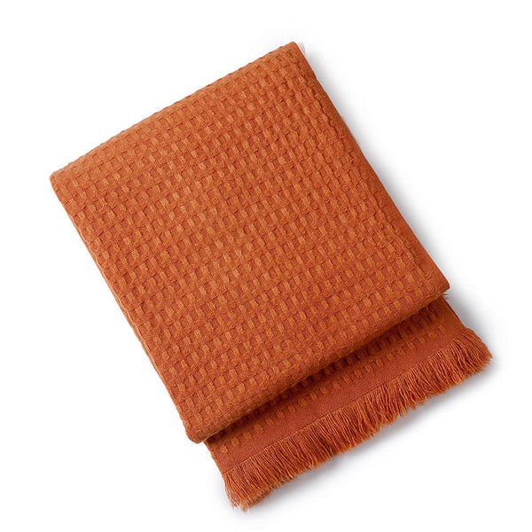 130*230CM Caramel Nordic Solid Color Knitted Sofa Throw