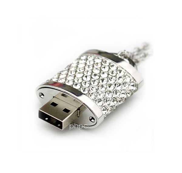 16GB Crystal Lock Pendant USB Flash Drive Pen Stick Memory