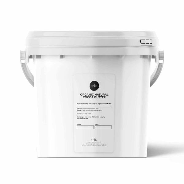 2.5Kg Organic Cocoa Butter Tub - Raw Natural Food Grade