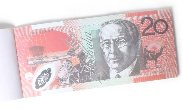 20 Dollar Australian Souvenir Note Pad Fake AUD Money - 1