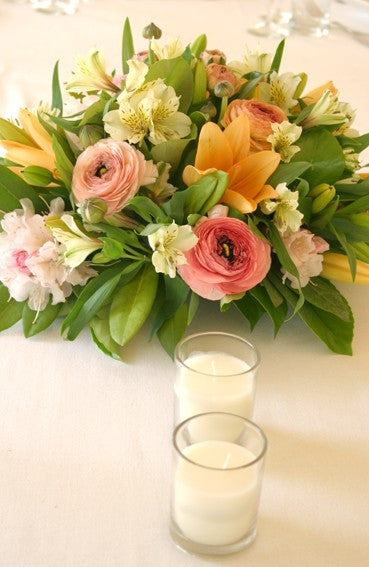 20 White Wax Clear Glass Holder Votive Candle - Wedding