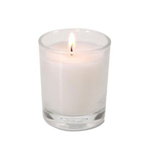 20 White Wax Clear Glass Holder Votive Candle - Wedding