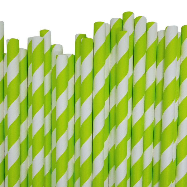 200 Pack Green White Drinking Straws Biodegradable Eco