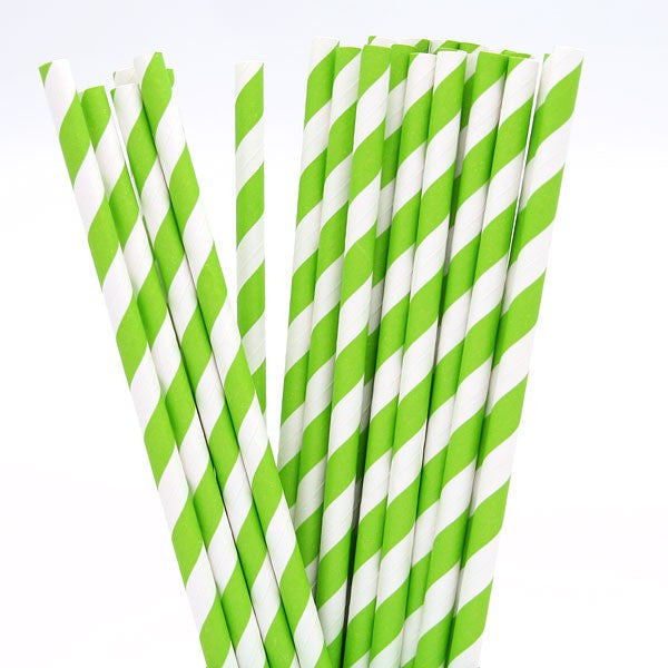 200 Pack Green White Drinking Straws Biodegradable Eco