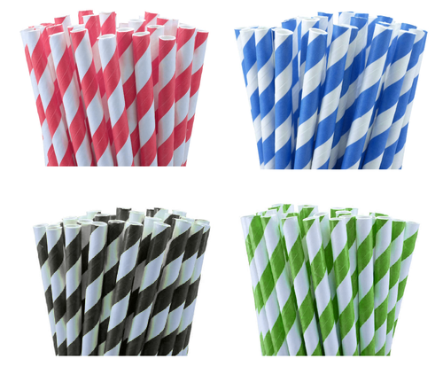 200 Pack White Drinking Straws Biodegradable Eco Paper