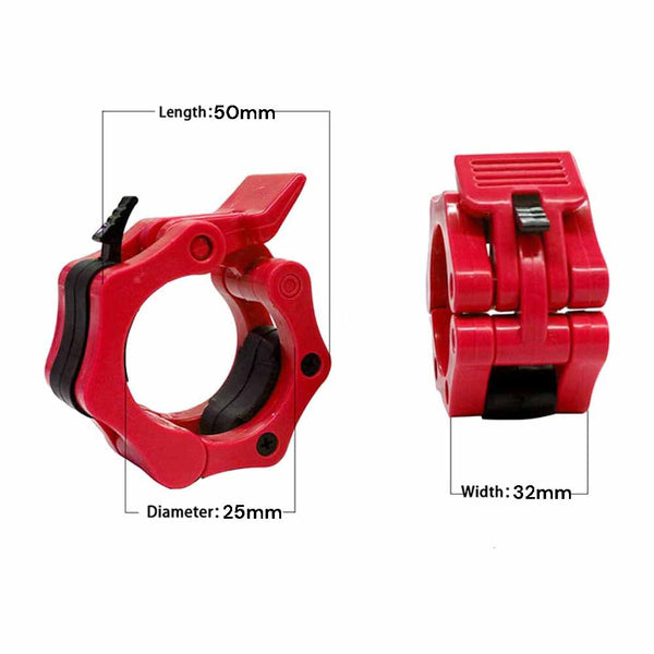 2Pcs 1in / 25mm Dumbbell Clamps Barbell Clamps Collars