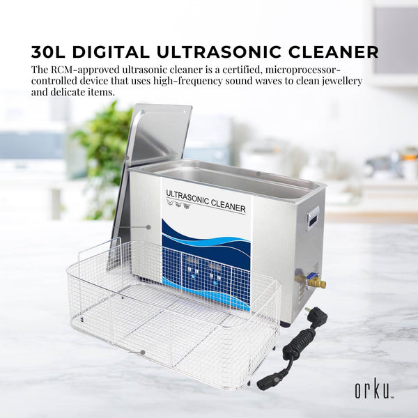 30L Digital Ultrasonic Cleaner Jewelry Ultra Sonic Bath