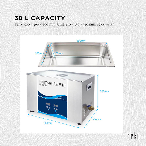 30L Digital Ultrasonic Cleaner Jewelry Ultra Sonic Bath