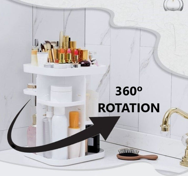 360 Rotating Large Capacity Makeup Organizer for Bedroom