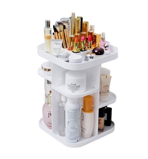 360 Rotating Large Capacity Makeup Organizer for Bedroom