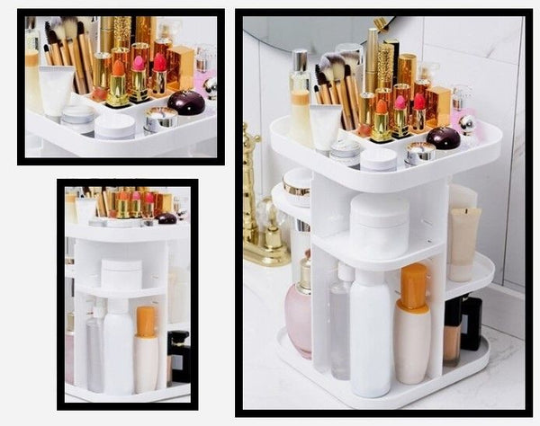 360 Rotating Large Capacity Makeup Organizer for Bedroom