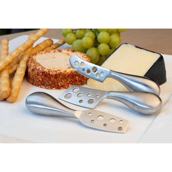 3pc Euroline Stainless Steel Cheese Knife Set Kitchen