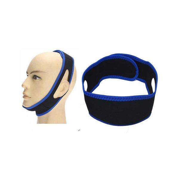 3x Anti Snoring Aid Adjustable Chin Strap - Jaw Brace Sleep