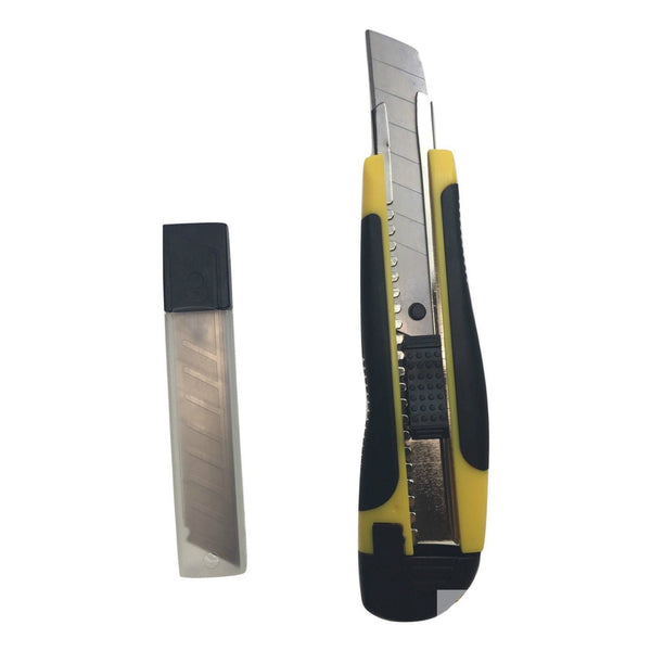 3x BOX CUTTERS Knife Retractable Blade Snap Off Razor 18mm