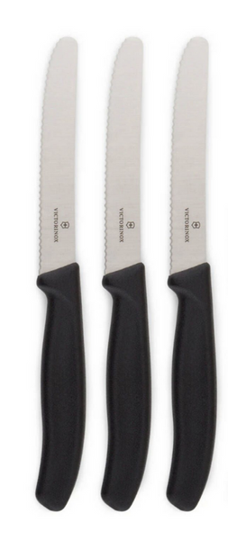 3x Victorinox Standard Wavy Edge Steak and Tomato Knife