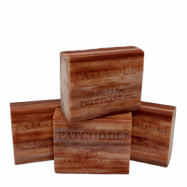 4x 100g Plant Oil Soap Patchouli Scent Pure Natural