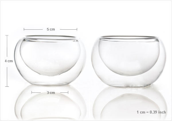 5 SetS of Gongfu Chinese Ceremony Tea Set - 6 Glass cups