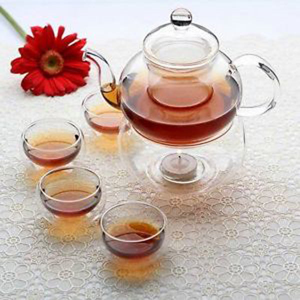 5 SetS of Gongfu Chinese Ceremony Tea Set - 6 Glass cups