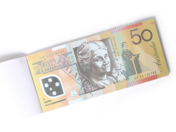 50 Dollar Australian Souvenir Note Pad Fake AUD Money - 1